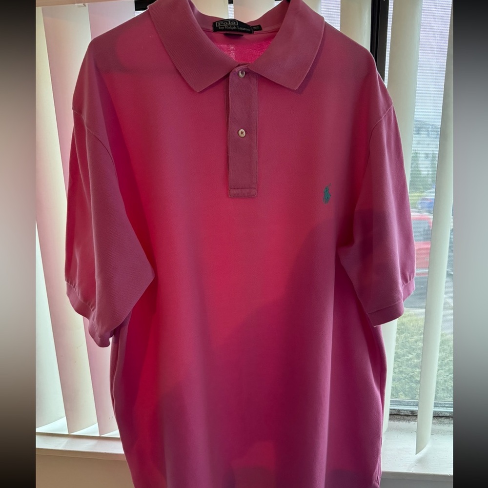 Men’s polo Ralph Lauren short sleeve pink xlt